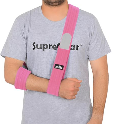 supregear Arm Sling, Adjustable Arm Support Strap, Lightweight Shoulder Immobilizer for Injured Elbow, Broken Collarbone, Torn Rotator Cuff, Dislocation or AC Separation, Left Right, Men Women