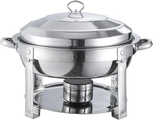 BTOIASYHF Hot Potters Edelstahl -Potter -Buffet -Heizung Für Catering/Party/Hochzeit/Bankett (Silber 38 cm) (52 cm Silber) (52 cm Silber)