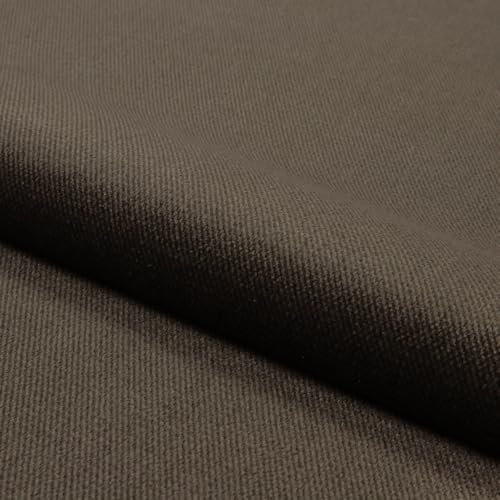 Fabreco - Samtstoff Meterware KRONTOS (100 x 145 cm) - Polsterstoff Möbelstoff Meterware – Bezugsstoff Möbelstoff - Stoffe zum Nähen - Weicher Samt Stoffe für Stühle & Sofa Beziehen (Braun)