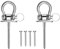 KUHAWL Schwerlast 180° Schaukelhaken, 2 Schaukelhaken 500kg Capacity 304 Edelstahl Schaukelhaken für Holzbalken, Deckenhaken Schaukel Boxsack für Hängematten Yoga Boxsäcke Porch Swing Sets (500KG)