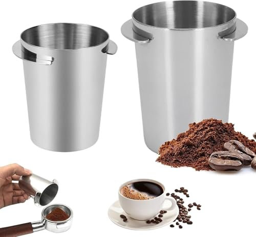 Alleshelfer Kaffee Dosierbecher,51mm Dosierbecher & Dosing Cup 54mm,Edelstahl Espresso Dosierbecher,SiebträGer Dosierbecher 2 StüCk ,Eureka Dosing Cup FüR Espressomaschine