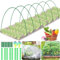 Qinzave Garten-Reifen für Hochbeete, 30 Stück, Gartentunnel-Reifen, Gewächshausreifen, Wachstumstunnel, rostfreier Fiberglas-Gartenrahmen für Netz, Schatten, Stoffabdeckung, DIY-Pflanzenstütze für
