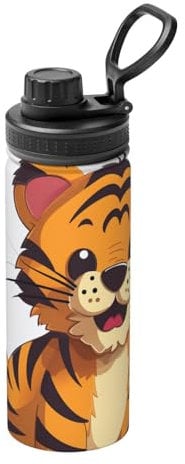 Spotted Tiger Bouteille d'eau isotherme en acier inoxydable pour l'extérieur 532 ml