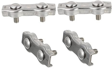 MUCKLILY Einfachste Installation Rigging Klemmen 4 Stücke Flache Draht Seil Kabel Klemmen Set M8