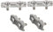 MUCKLILY 4 Stück Drahtseil-doppelklemme Spanner Plane Kabelclips Riegel Schrauben Crimpen Kabelbinder Drahtwebwerkzeug Kabel Halter Seilcrimpklemmen Kabelhalter Silver Rostfreier Stahl
