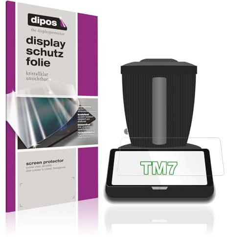 dipos 2x Schutzfolie kompatibel mit Vorwerk Thermomix TM7 Displayschutz-Folie 10 Zoll Zubehör, Ultra-Dünn, Anti-Kratzer, Blasenfrei, Made in Germany