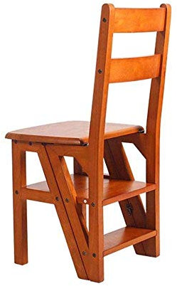 XCHSXYL Escabeau Pliant pour Enfants/Adultes, Chaise/Tabouret en Bois à 4 marches, Support à Fleurs, escabeau de sécurité Pliable