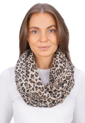 Seasons of April Leichter & weicher Damen Schal Leo Loop Schlauchschal - Gyda (Beige V80)