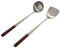 Wrtysully El Conjunto de Herramientas de Espátula y Cucharón Wok, Espátula de 17 Pulgadas para Wok, Espátula de Acero Inoxidable para Wok