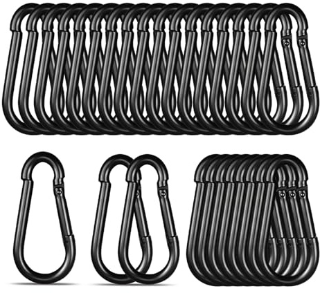 High-PQ Karabinerhaken, Schwerlast-Verzinkter Schnapphaken mit 118 kg Tragkraft, Ideal für Outdoor, Schaukel und Reisezubehör (M6, 6 cm, 30 Stück)