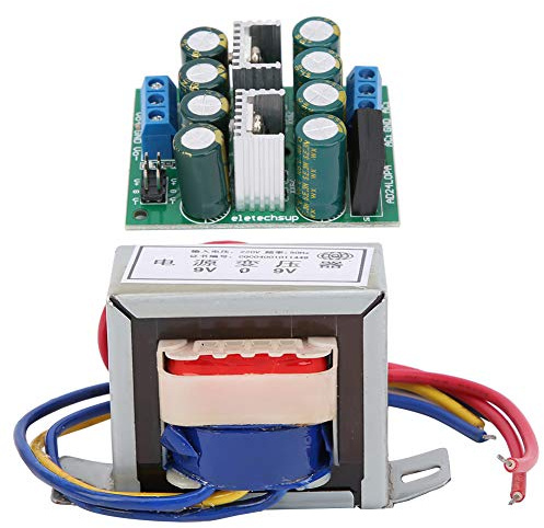 Yctze Fuente de Alimentación CC Lineal + Transformador Convertidor de Voltaje Dual de 5 V 600 MA para Dispositivos de Red