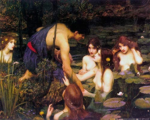 1art1 John William Waterhouse Poster Hylas Und Die Nymphen, 1896 Kunstdruck Bild 50x40 cm