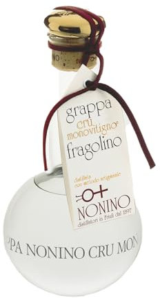Distillerie Nonino, Grappa Nonino Cru Monovitigno Fragolino, imbottigliamento manuale in ampolle soffiate a mano volante da 500 ml