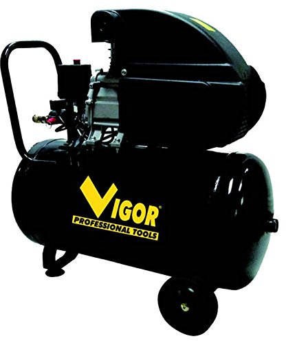 Vigor Vca-50L Compressore, 230 V, 1 Cilindro, Trasmissione Diretta, 2 Hp, 50 l