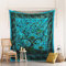 Hippie Kaleidoscopic Tree Of Life Filigrane Blumenmuster indische Bedspread Tapestry 84x90 Zoll, (215cmsx230cms) Türkis