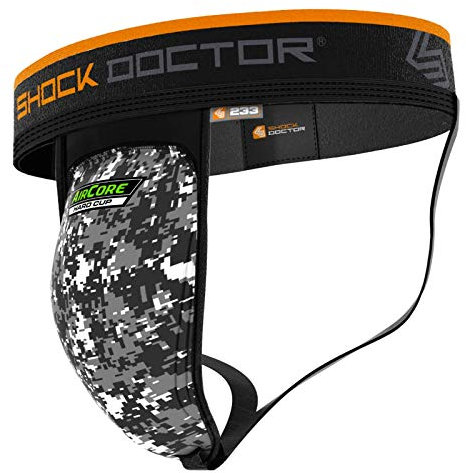 ShockDoctor 233 - Support Coquille de protection avec Aircore Hard Cup - Concu pour faire du Sports de Combat: Boxe, Karate, Taekwondo, Krav Maga, MMA, Muay Thai…