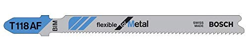 Bosch 25x Stichsägeblatt T 118 AF Flexible for Metal (für Stahlbleche, Professional Zubehör Stichsäge)