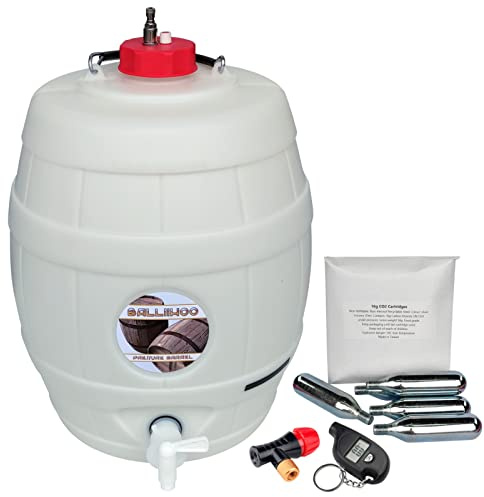 BALLIIHOO 5 Gallon Pressure Barrel With Full Co2 Control System - 16gram Bulbs And Pressure Gauge