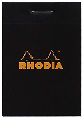 Rhodia 102009C Notizblock (kariert, 52 x 75 mm, 80 Blatt) 1 Stück schwarz