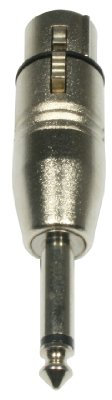 Accu Cable 3 Pin XLR hembra a Jack de 6,3 mm mono adaptador de audio Plug