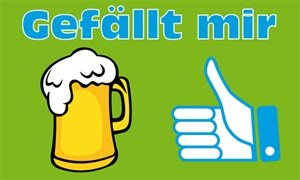 FRIP BIER GEFÄLLT MIR ! Fahne 1,50 x 0,90m Flagge Fahnen mit 2 Ösen