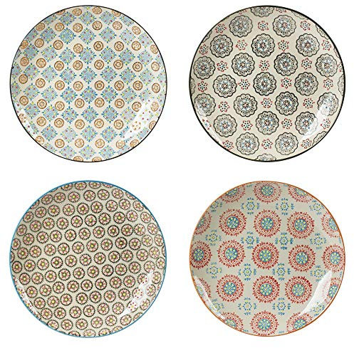 Table Passion - Coffret de 4 assiettes plates Bohème 26 cm