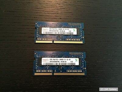 FUJITSU Lifebook E 780 Series Ersatzteil: RAM 2x 2GB DDR3 HYNIX HMT325S6BFR8C-H9
