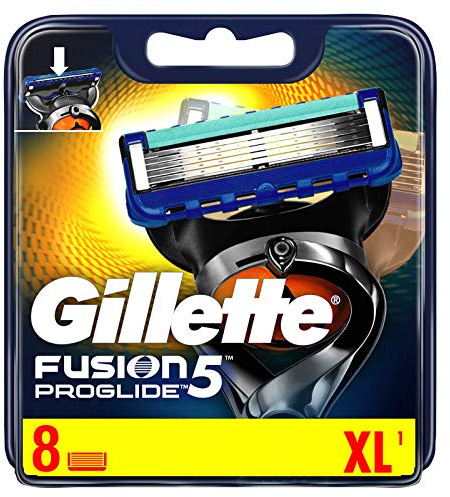 Gillette Fusion 5 ProGlide Power Rasierklingen mit Trimmerklinge für Präzision und Gleitbeschichtung, 8 Ersatzklingen