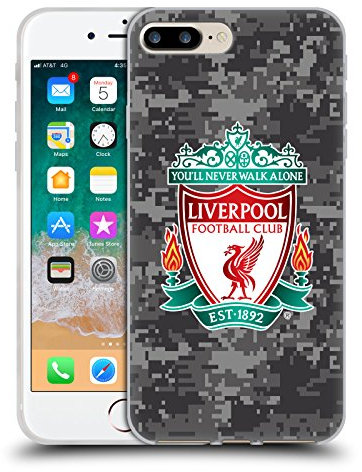 Head Case Designs Officially Licensed Liverpool Football Club Away Colours Crest Digital Camouflage Gel Case [Military Grade Protection] Compatible With Apple iPhone 7 Plus/iPhone 8 Plus
