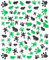Frog Collection (Frog Press On Nail Stickers green and black)