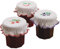 MySmartBuy 3 Cotton Jam Jar Lid Covers Frilly White Fabric Material Embroidered Kitchen 6-10cm Diameter