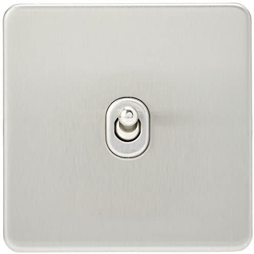 Knightsbridge SF1TOGBC Interrupteur à bascule 2 voies sans vis 10 A 1 G Chrome brossé