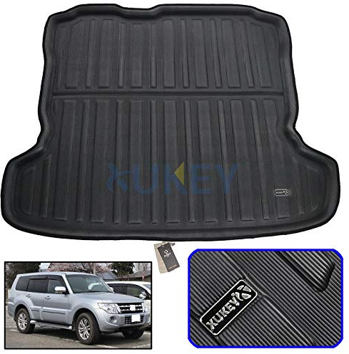 XUKEY para Pajero Shogun Montero 2007 2008 2009 2010 2011 2012 2013 2014 2015 2016 2017 2018 Maletero Trasero Maletero Bandeja Piso Alfombra Equipaje Bandeja Barro Kick Pad a Medida