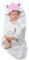 Sweety Fox Baby Badetuch Mädchen und Junge - Kapuzenhandtuch Baby 100% Bio Baumwolle, Oeko TEX Zertifizierung, Ohne Chemikalien - Babyhandtuch mit Kapuze 70x70 cm, 0-12 Monate - Rosa