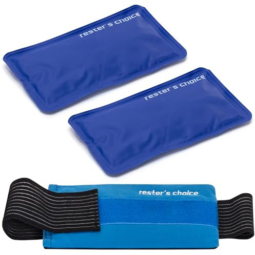 2 Soft Gel Ice Packs for Injuries Reusable with Extra Comfy Adjustable Cold Pack Wrap, Flexible Hot and Cold Compress
