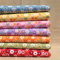 Egurs 7 Farben Sonnenblume Muster Baumwollstoff Retro Nähen DIY Patchwork Stoffe Stoffreste Paket 25 * 25cm