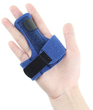 Einstellbare Trigger Finger Schiene für Finger Steifigkeit mit extra Haken & Loop Tape Fit alle Finger, Klick & Popping Schmerzlinderung von Stenose Tenosynovitis, Immobilisierung der Fingerknöchel