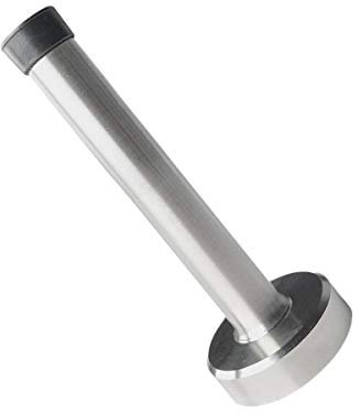 Stainless Steel Door Stopper, Cylindrical Doorstop with Rubber Buffer Tip, Door Stop, Solid Door Holder Protector for Home and Office, 4 Inch Door Stopper 1 Pack Silver…