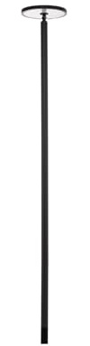 Lucande LED Lampadaire extérieur Akito (Moderne) en Noir Aluminium (1 lampe,à), Candélabre luminaire d’extérieur
