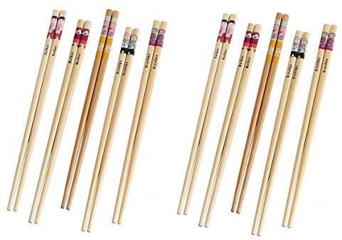 10 pares de palillos de bambú de 23 cm, sin pintura, sin cera, estilo chino, clásico para cocina, comedor, fideos gourmet