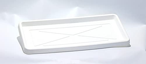 Sottovaso Rettangolare corto in Resina cm. 70 Bianco