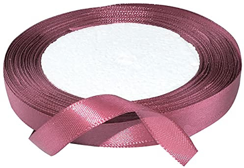 AERZETIX - C50225 - Satinband dekorativ glänzend fein - 10mm x 22 meter - helle pflaume - kreative projekte nähkunst geschenkverpackung zur geburtstagsfeier
