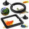 Molain Fischfutterring, 2 Stück Fischfutterstation Aquarium Fisch Schildkröte Tank Zubehör Futterspender Kreis für Guppy, Bettas, Goldfisch, Schildkröte (schwarz)
