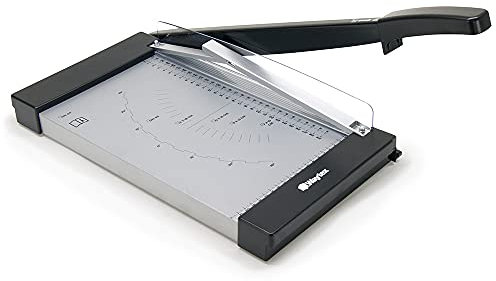 WAYTEX 77291 Massicot pour Papier Carton et Feuilles Plastifiées Lame guillotine capacité 10 feuilles longueur de découpe 32 cm