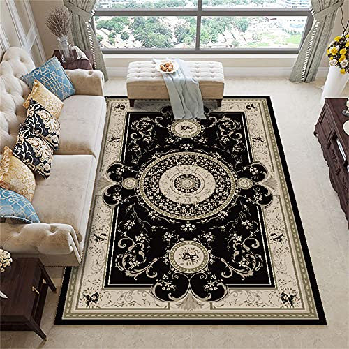 DJHWWD Teppich Gemustert Teppiche Wohnzimmer Wohnzimmer Großer Teppich Vintage Blumenmuster Schlafzimmer Teppich Weiches Wasser Waschen Auslegware Kinderzimmer 40x60cm