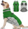 OUOBOB Hunde-Winterjacke, gemütlich, reflektierend, wasserdicht, winddicht, warmes Haustierkleidung, bequem, kaltes Wetter, Fleece-Bekleidung, mittelgroße und große Hunde, Welpen