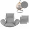 Kideo® Sitzkissen für Hängesessel, Swing Chair Kissen, Ersatzkissen, Wechselkissen, waschbar, 4-teilig (Diamond Pattern, grau)