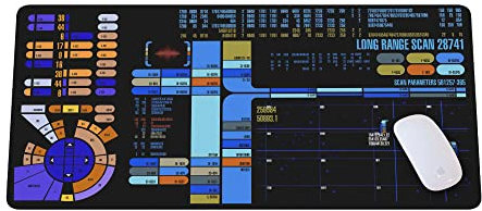 Trekkies Trekker Sci-fi Control Console Display Desk Mat, Large Gamer Mouse pad, Laptop Pad Mat, Game Mat, Gaming Accessories, Computer Accessories, Gaming Room Decor, SciFi Gift KMH