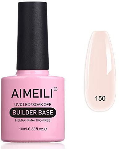 AIMEILI 8 en 1 Gel Base Constructor, Capa Base/Gel Constructor en una Botella Gel Constructor Rápido LED UV Gel de Extensión de Uñas - (150) 10ml