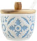 MAGICVOGEL Boîte à épices en céramique avec couvercle en bois - Pot à épices - Pot à épices - Pot à épices - Pour cuisine, maison, restaurant, café (1)
